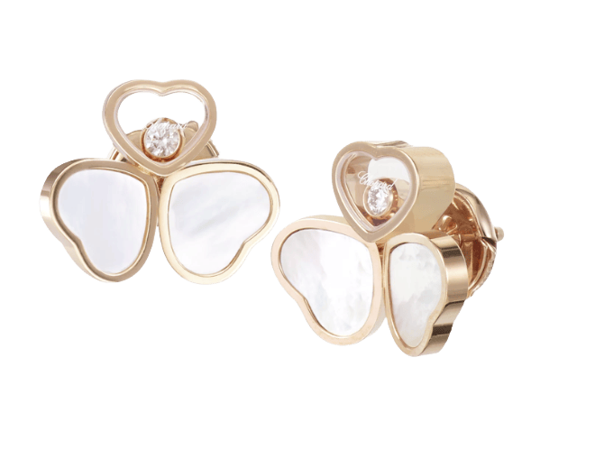 Happy Hearts Wings Earrings Mother Of Pearl