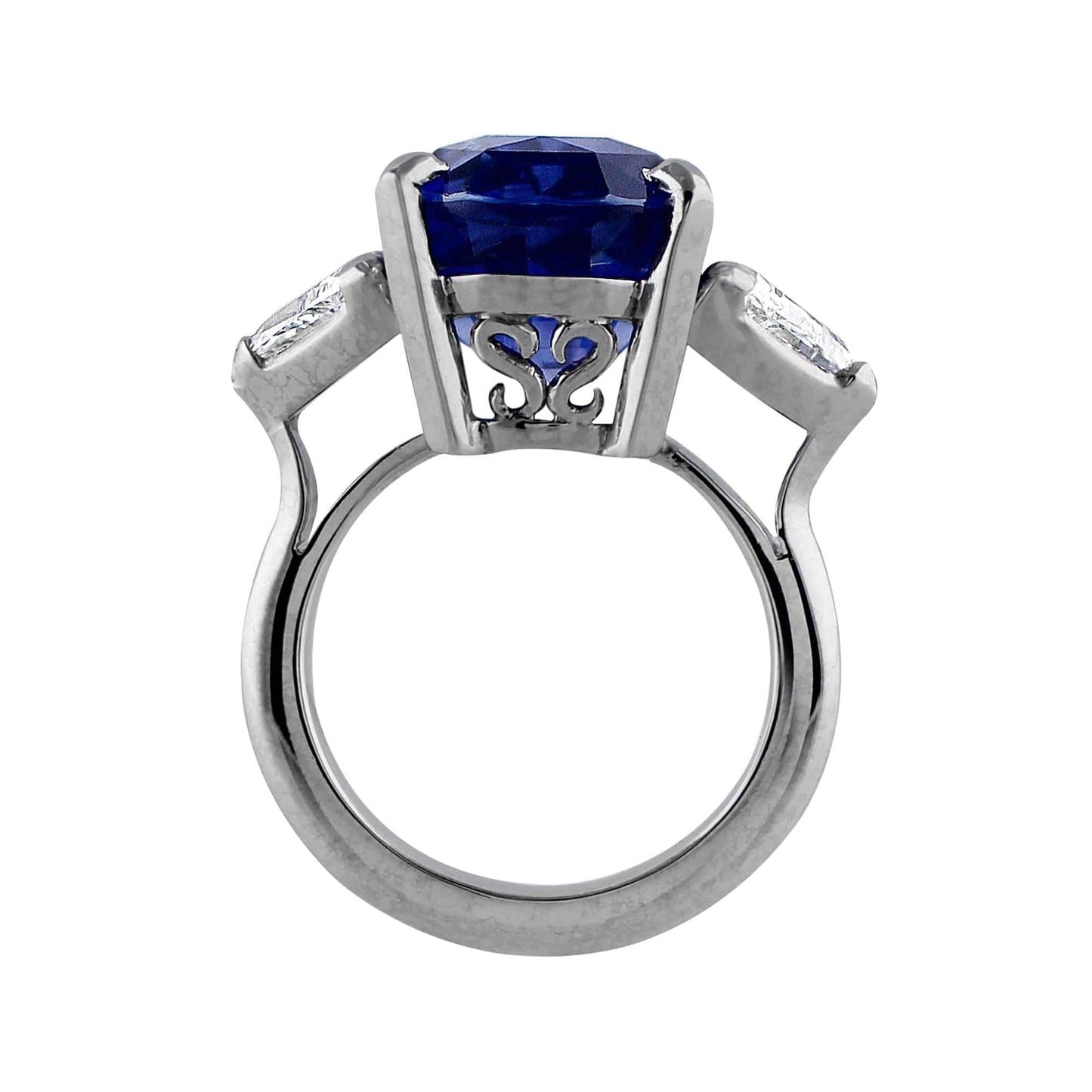 Platinum 14ct Ceylon Sapphire AGL Certified Ring
