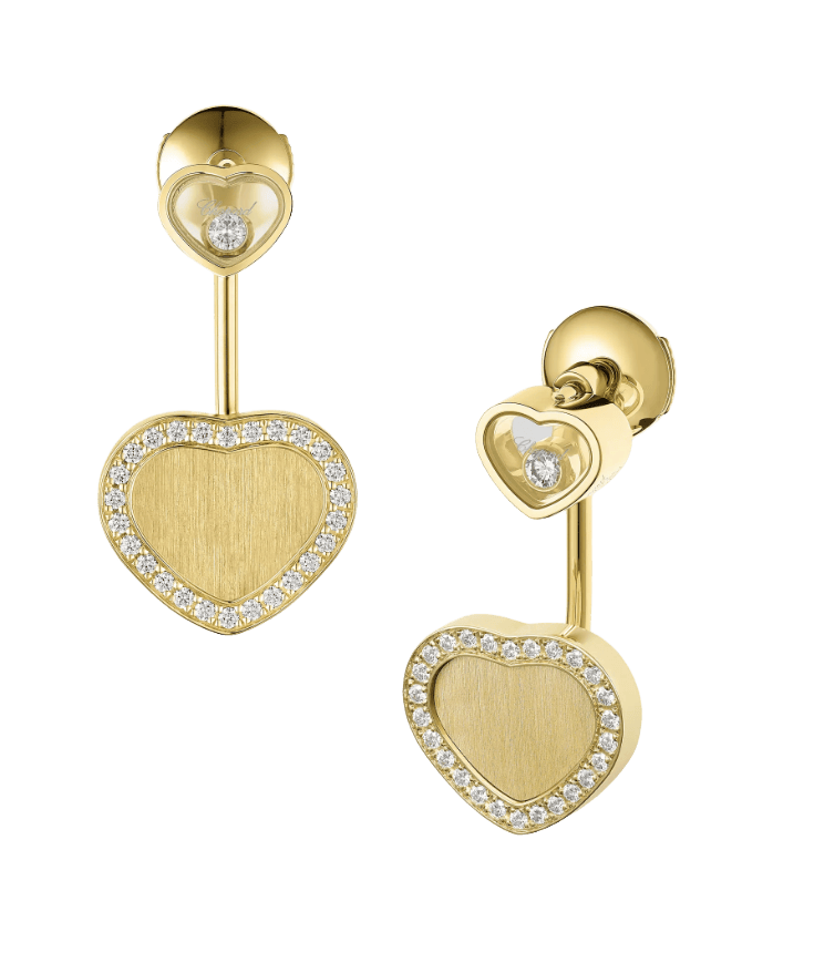Happy Hearts Earrings Yellow Gold