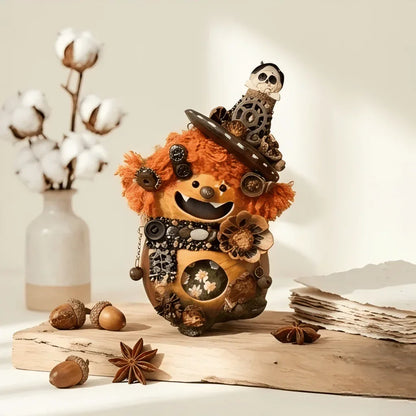 Gears Pod Sprite side view – inventive mixed-media forest spirit collectible | ZAPIFIY