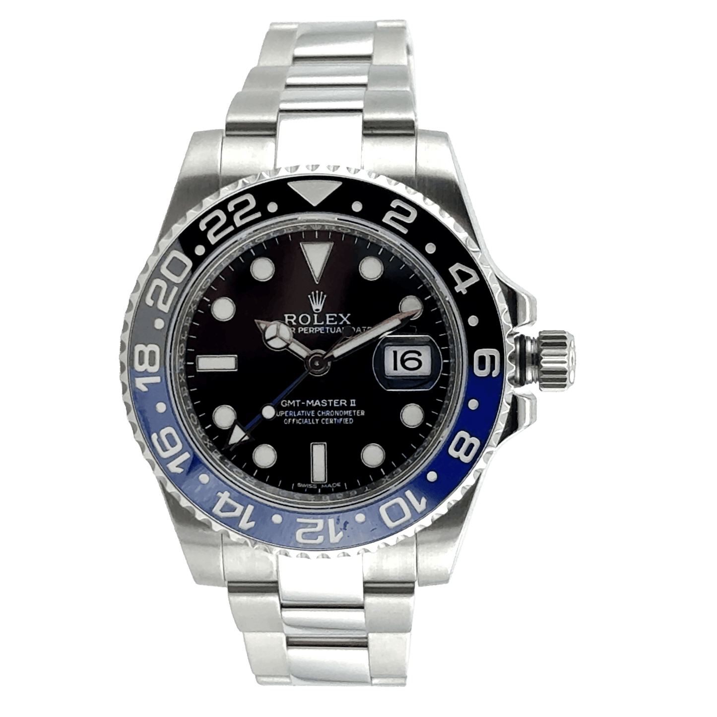 ROLEX GMT MASTER II BATMAN 116710BLNR - PRE - OWNED
