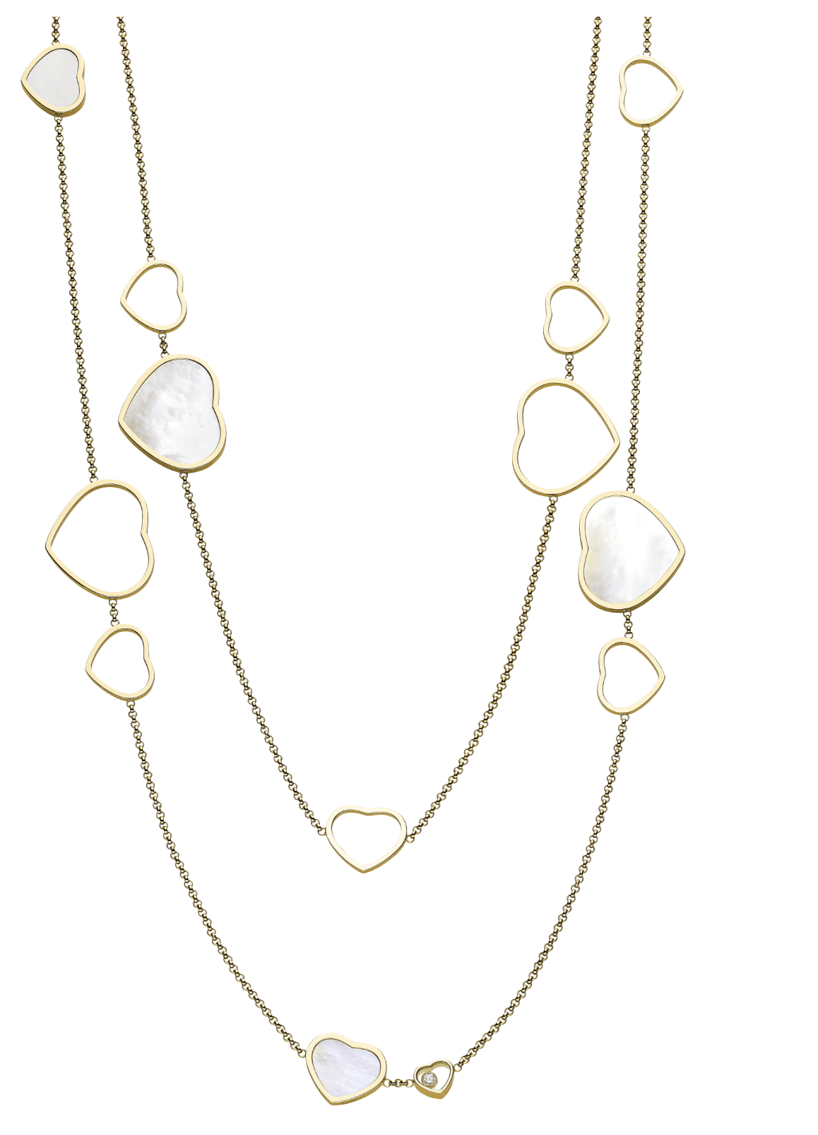 Happy Hearts Sautoir necklace Mother of Pearl