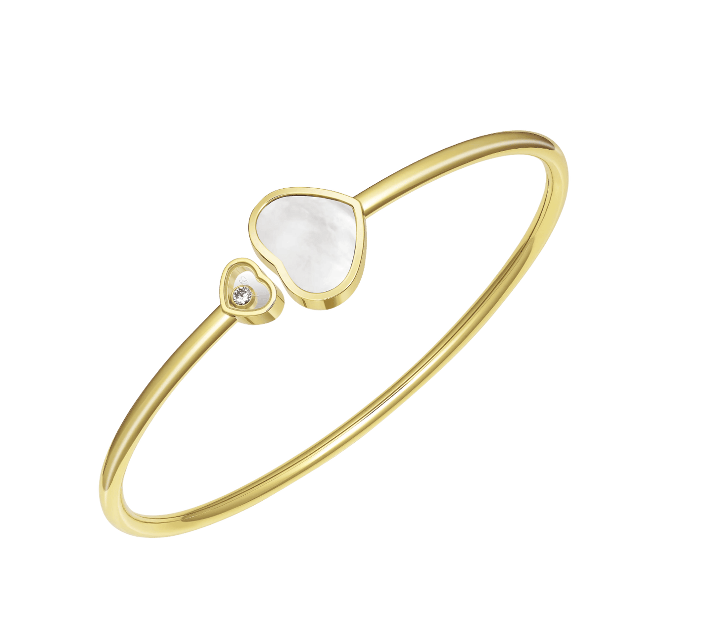 Happy Heart Bangle Mother of Pearl