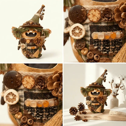 Hazel Pod Sprite side view – cozy artisan woodland spirit collectible | ZAPIFIY