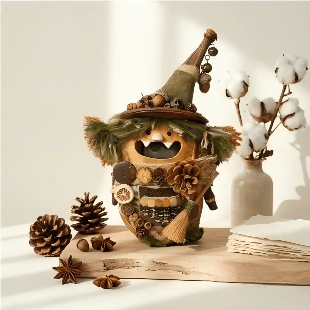 Hazel Pod Sprite detail – warm handcrafted autumnal nature decor gift | ZAPIFIY