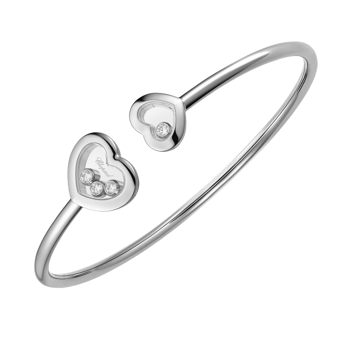 Happy Diamonds Icons White Gold Bangle Bracelet