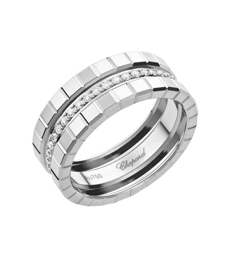 Ice Cube White Gold Diamond Ring