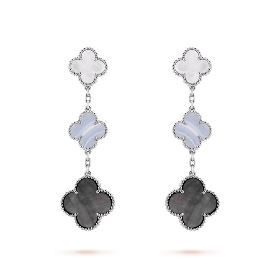 18K Celestial Magic Alhambra Three Motifs Earrings