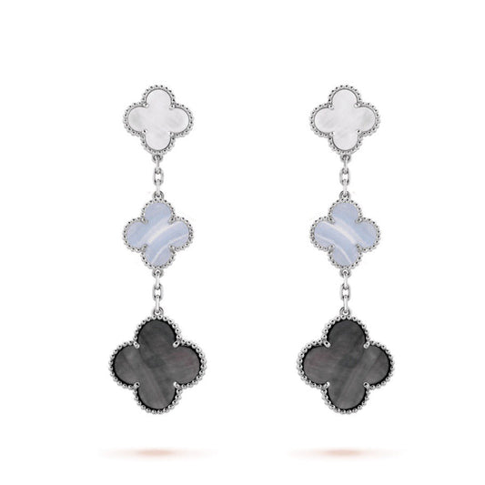 18K Celestial Magic Alhambra Three Motifs Earrings