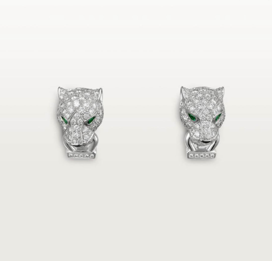 18K Celestial Panth̬re De Diamond Earrings