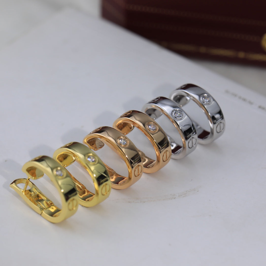 18K Celestial Love 2 Diamonds Earrings