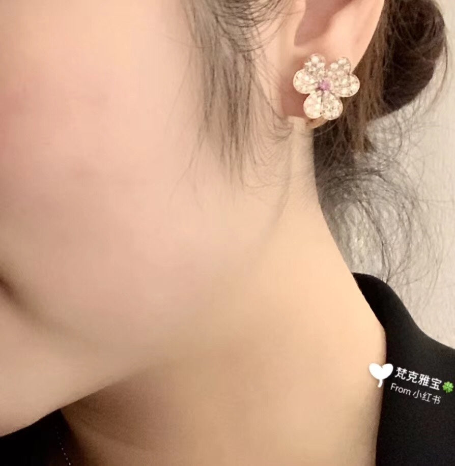 18k Celestial Frivole Pink Sapphire Earrings