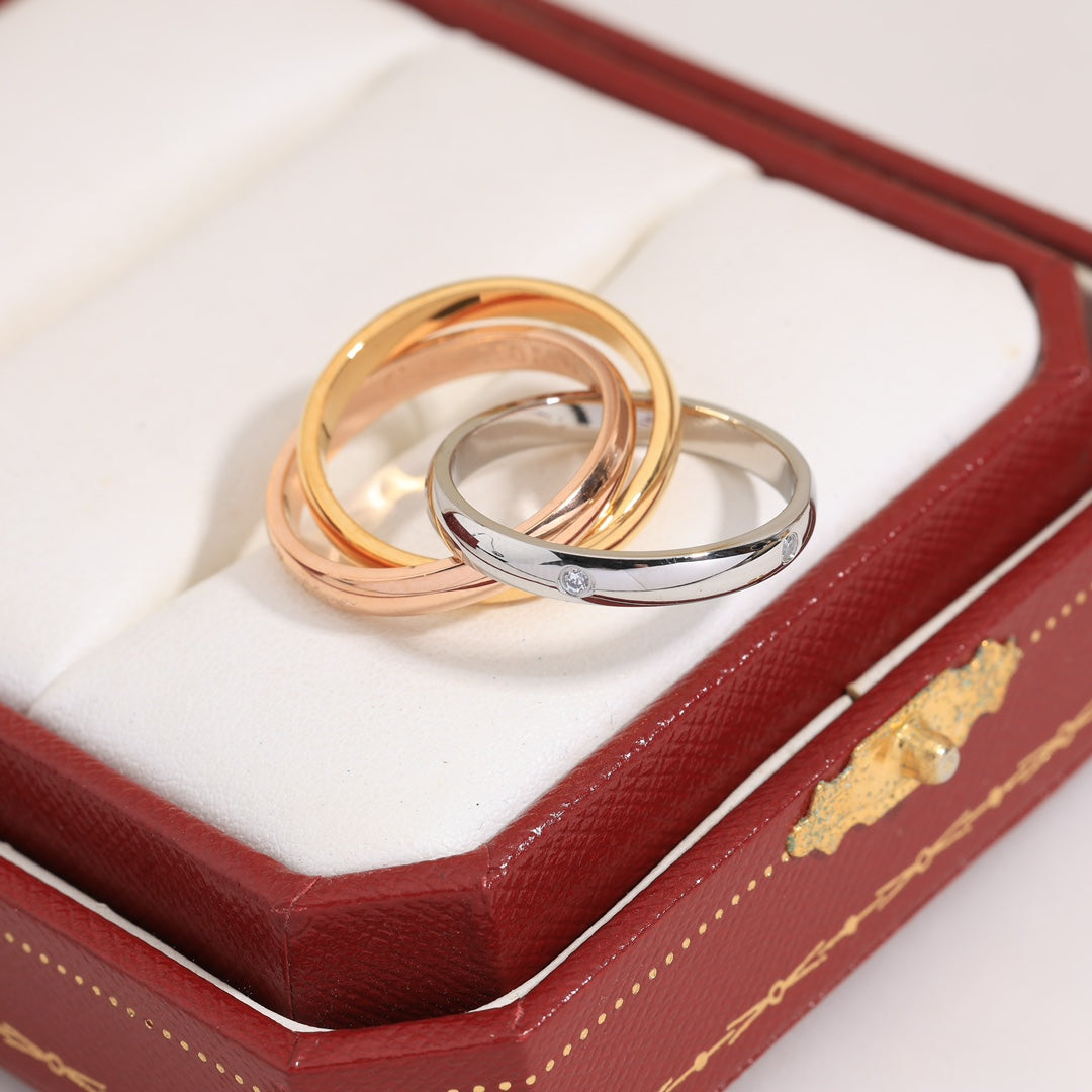 18K Celestial Trinity Five Diamonds Ring