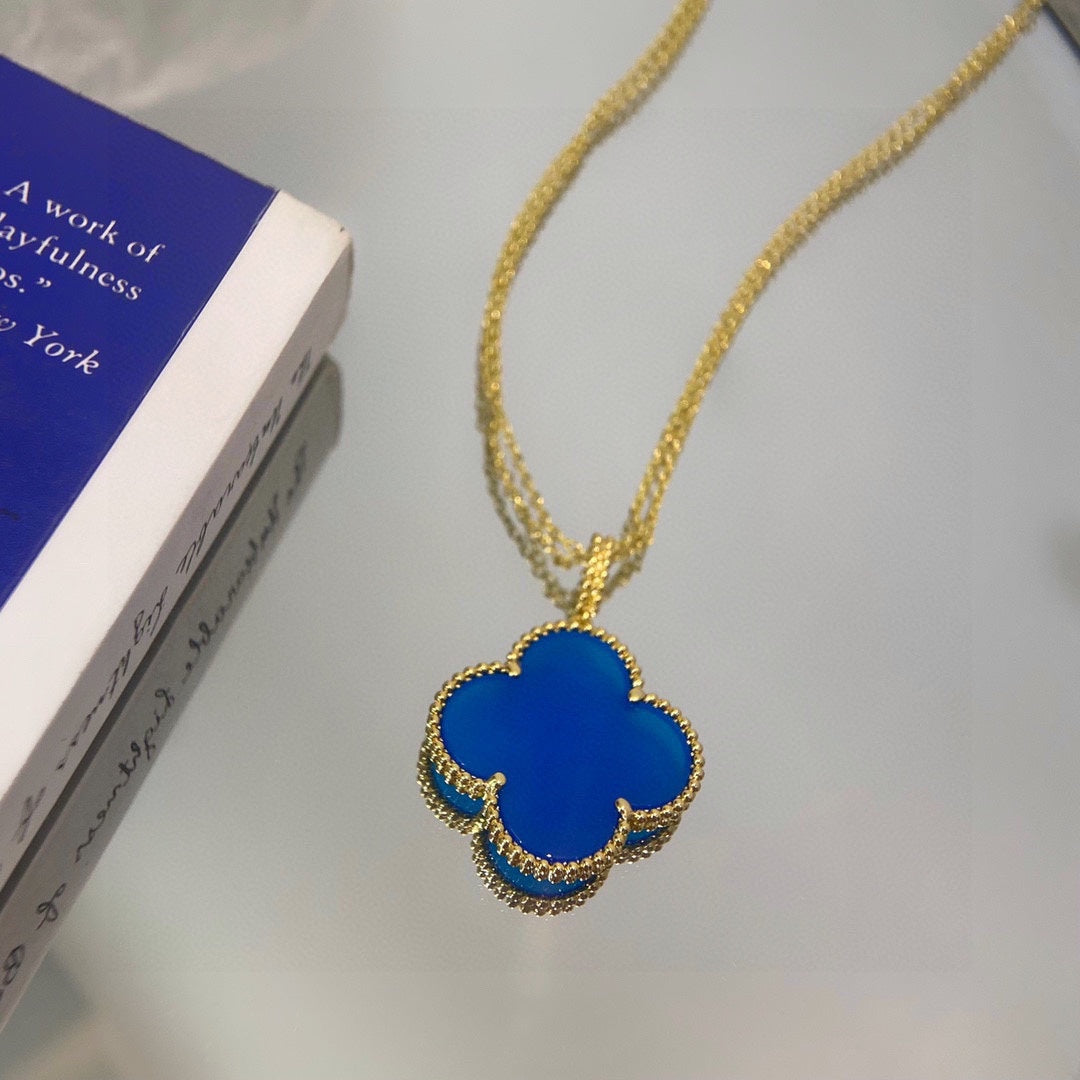 18K Celestial Magic Alhambra Agate Clover Necklace