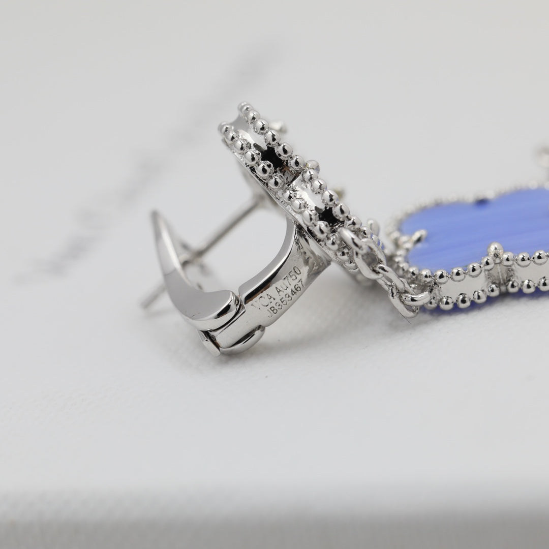 18K Celestial Magic Alhambra Three Motifs Earrings