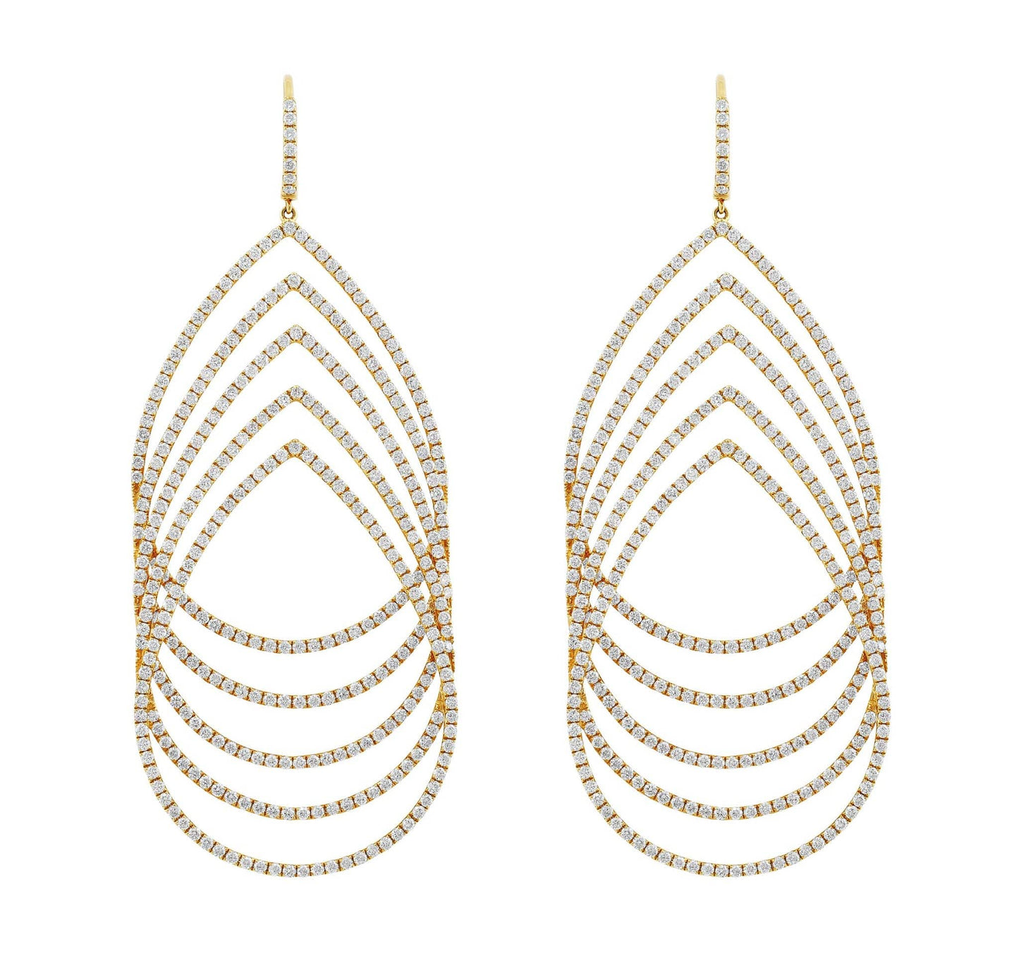 Rose Gold Diamond Chandelier Earrings