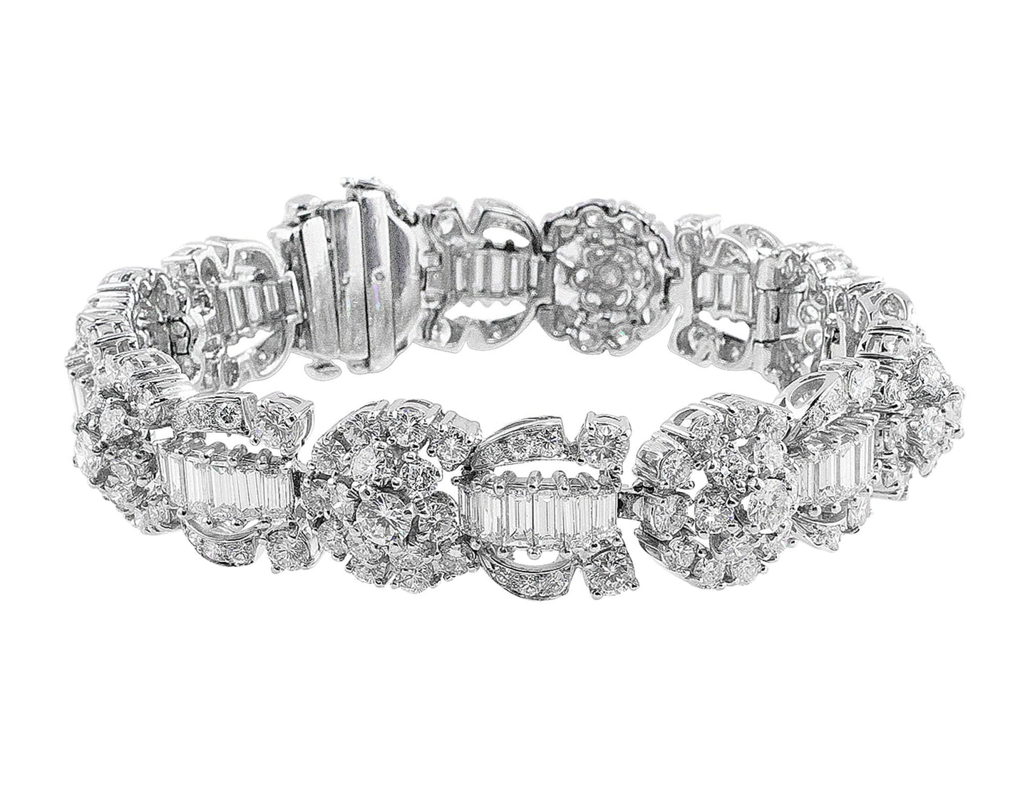 Platinum 1950's 22ct Diamond Bracelet