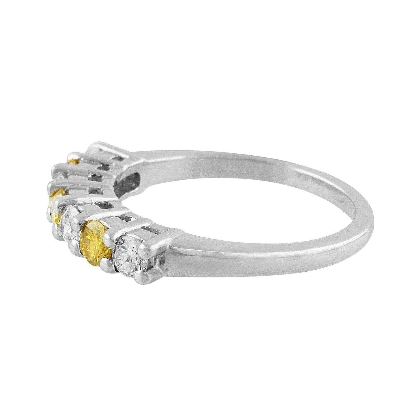 Platinum Diamond and Fancy Yellow Diamond Band