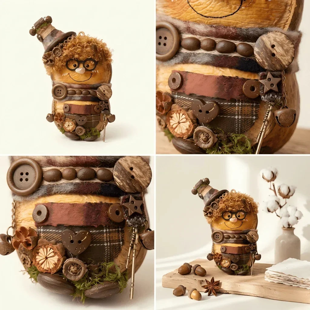 Ivery Pod Sprite side view – elegant old-world handcrafted woodland collectible | ZAPIFIY