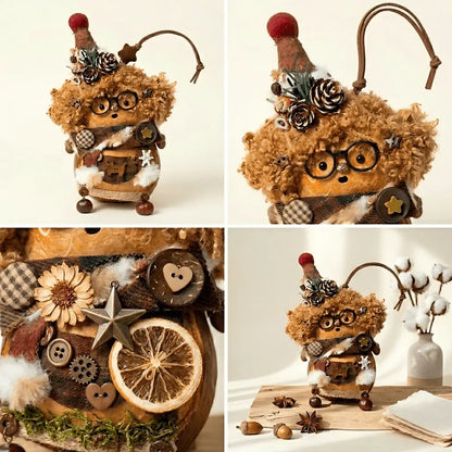 Jolly Pod Sprite side view – cheerful handcrafted nature collectible from seed pod | ZAPIFIY