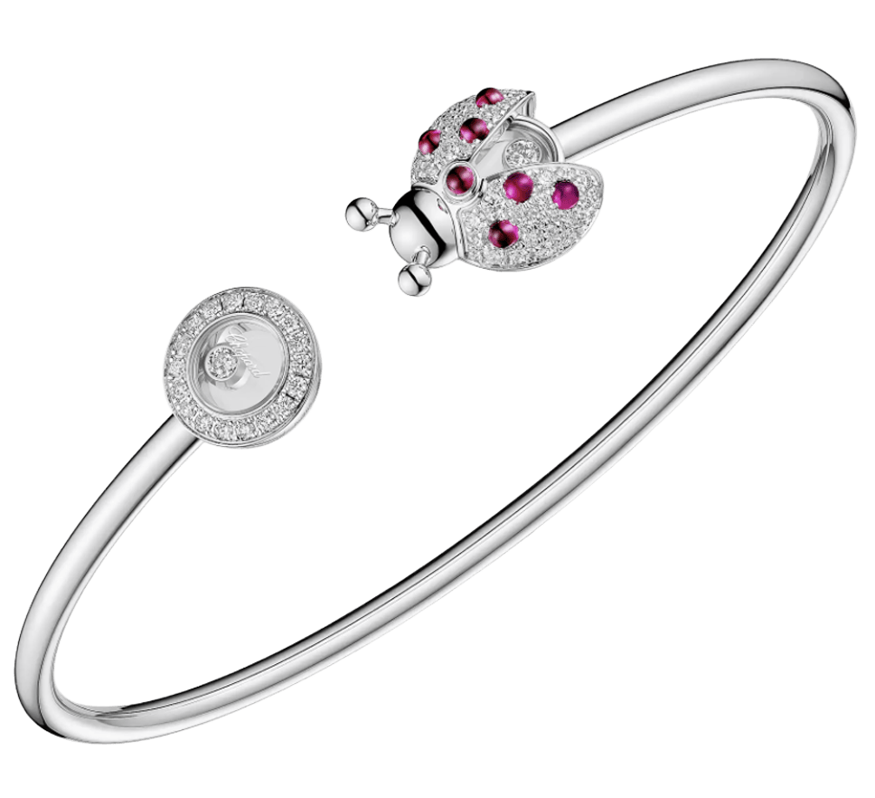 Happy Diamonds Ladybird  Bangle Bracelet Rubies