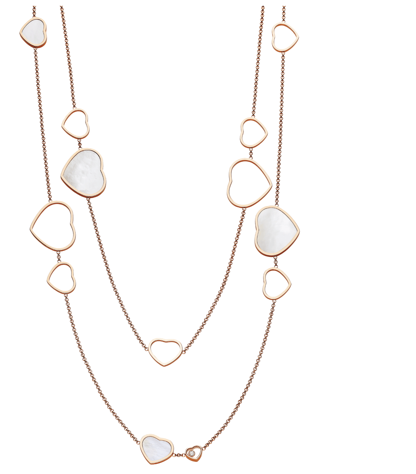 Happy Hearts Sautoir necklace Mother of Pearl
