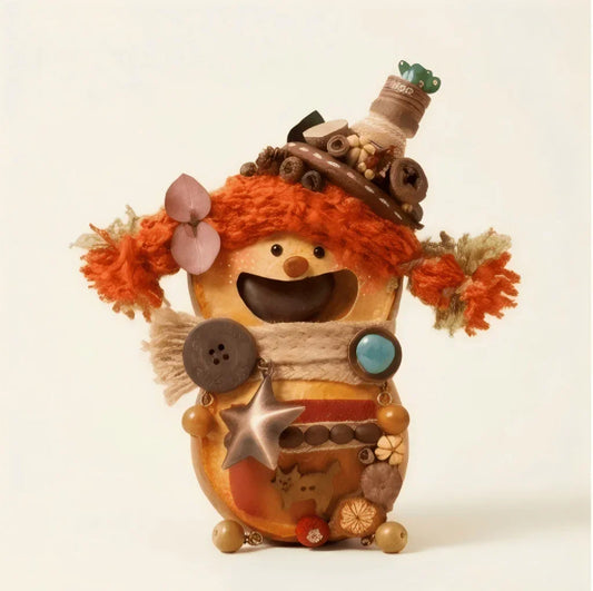 Momo Pod Sprite – sunny handmade whimsical forest spirit figurine | ZAPIFIY
