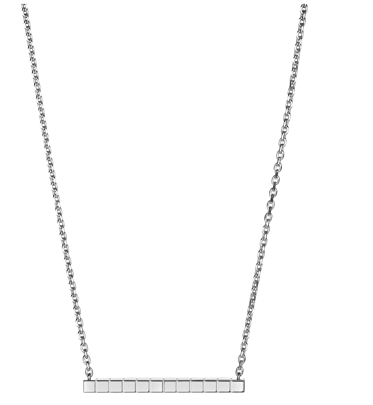 Ice Cube White Gold Necklace