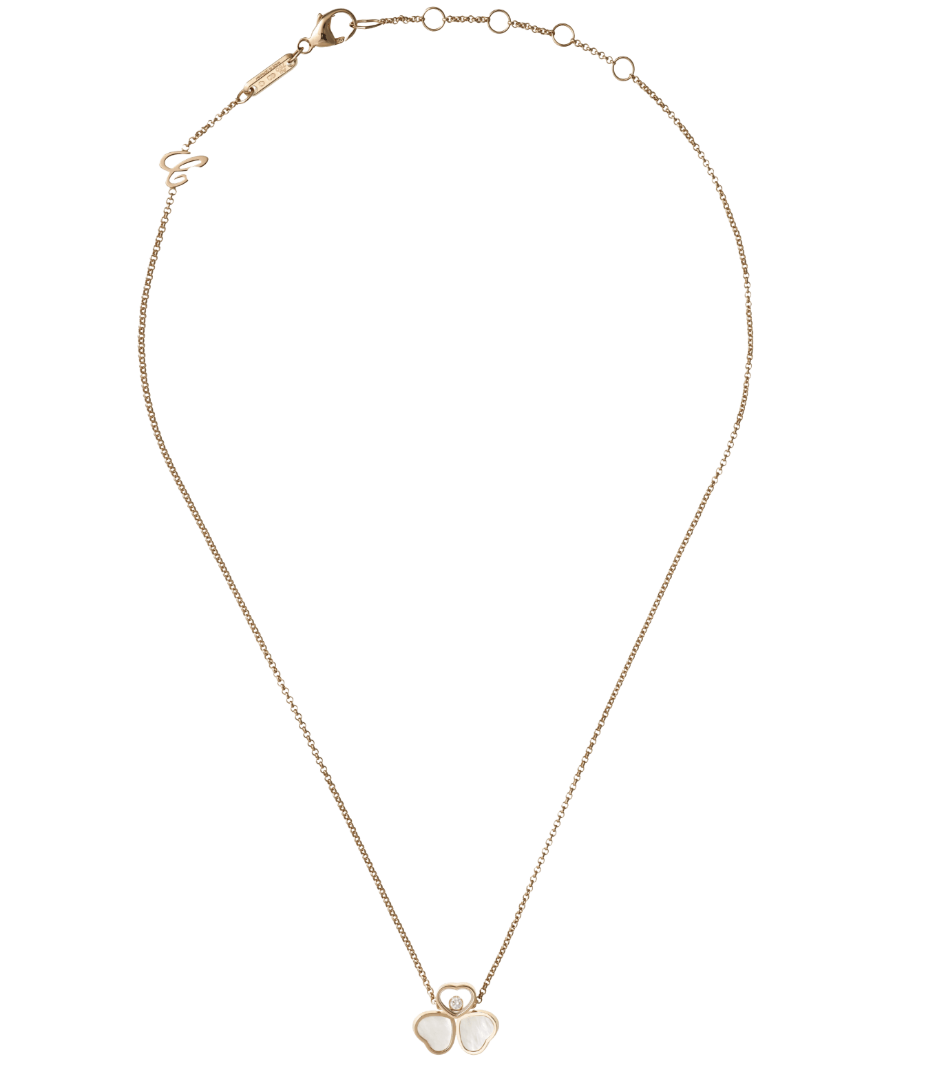 Happy Hearts Wings Necklace Mother of Pearl