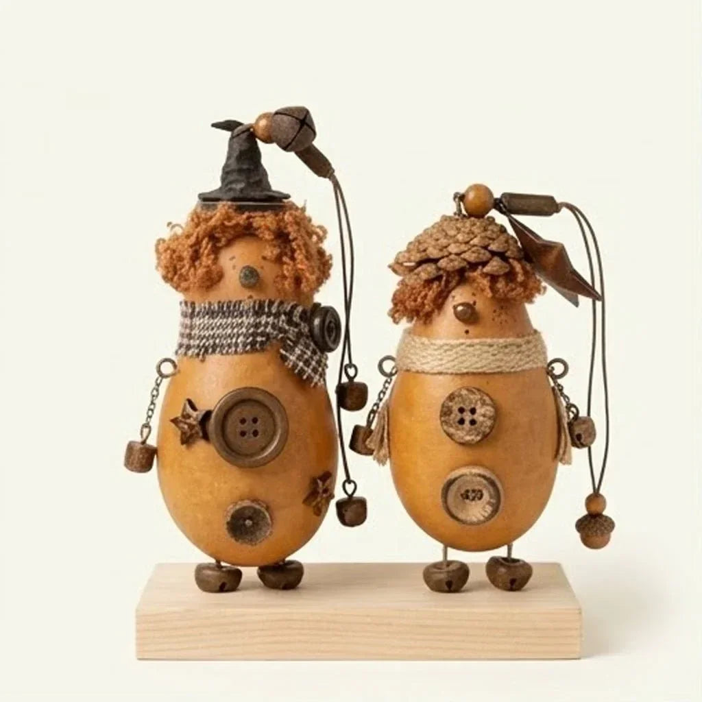 Nova & Nox Pod Sprite – twin handmade forest guardian collectible set light and shadow | ZAPIFIY