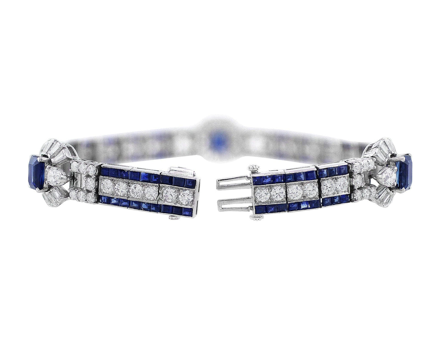 Platinum Estate Oscar Heyman Natural Color Sapphire Bracelet