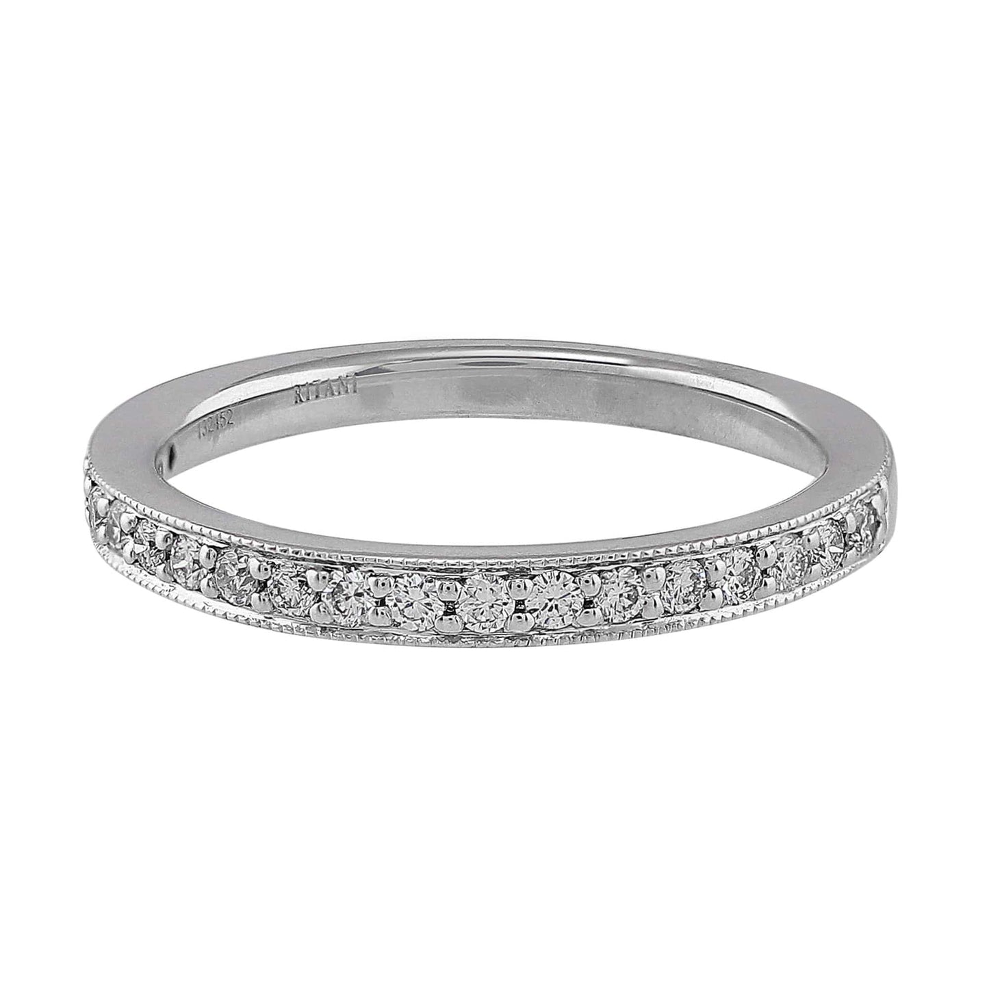 18k White Gold Halfway Diamond Band