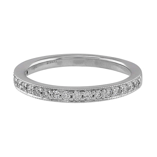 18k White Gold Halfway Diamond Band