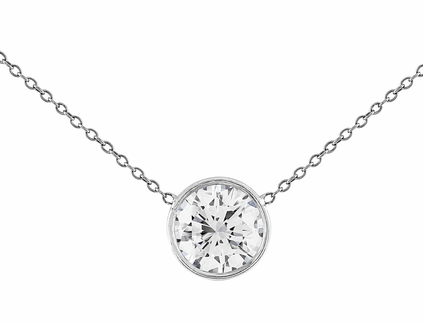 Rivière Platinum 2ct Diamond Solitaire Necklace