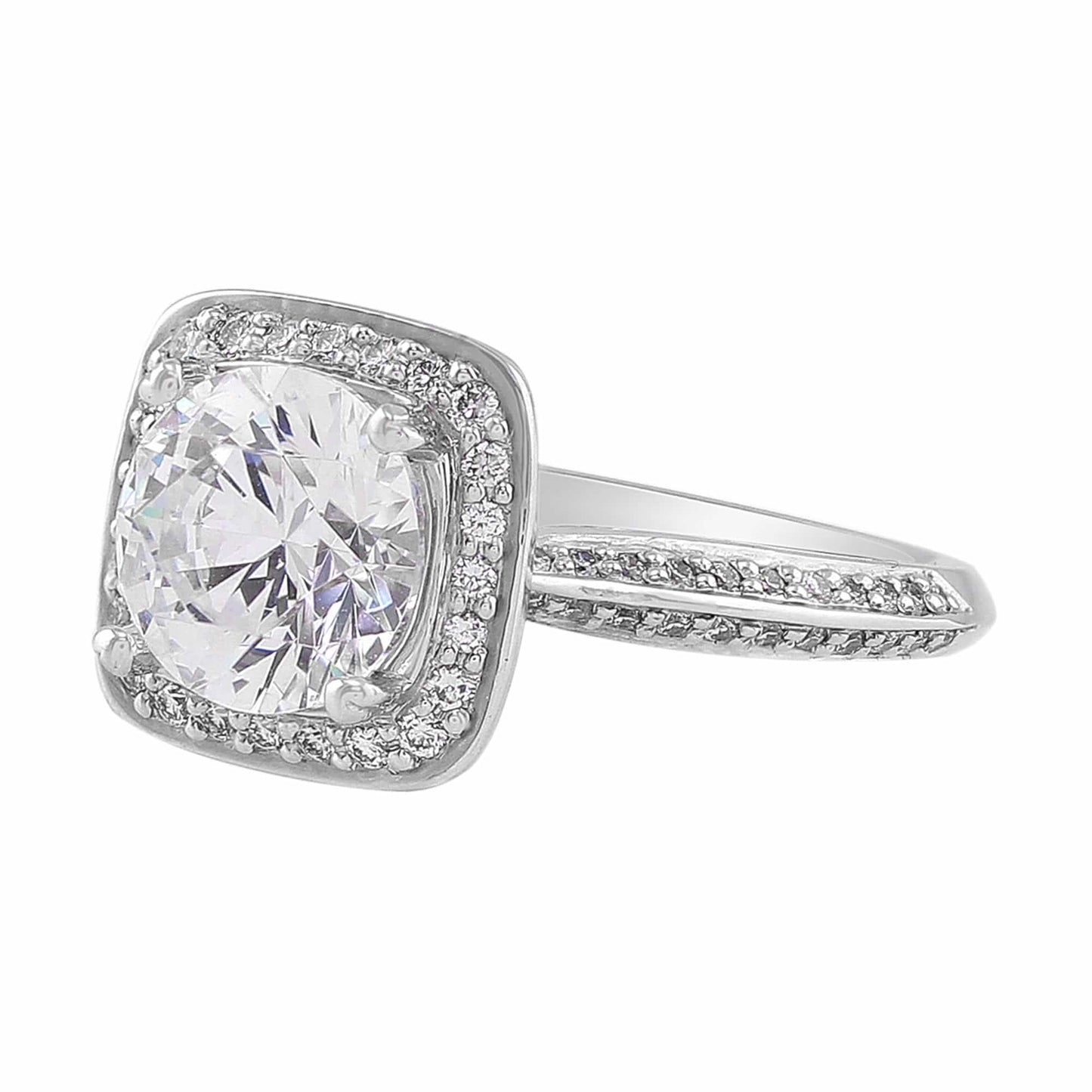 18k White Gold Master Work Micro Pave Set Diamond Setting