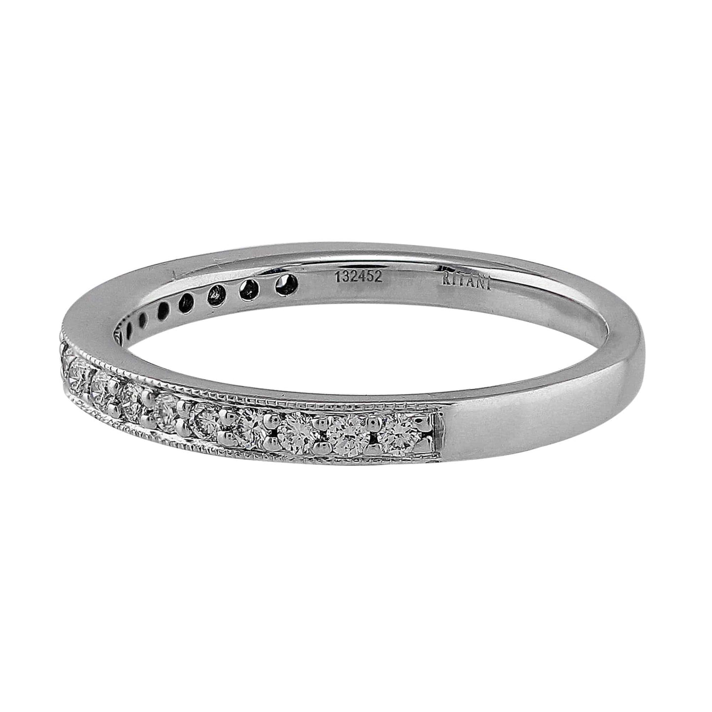 18k White Gold Halfway Diamond Band
