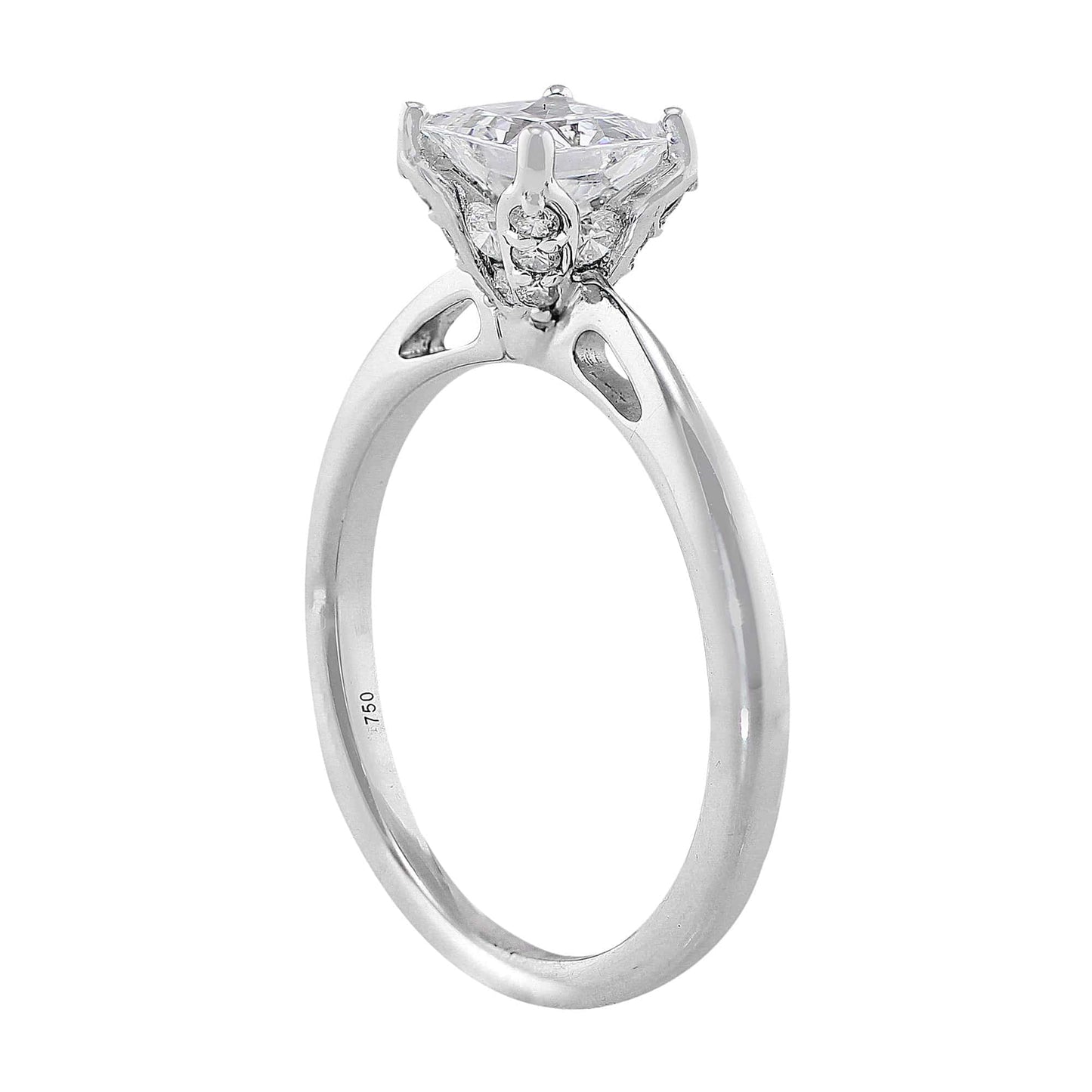 Ritani 18k White Gold Diamond Solitaire Ring
