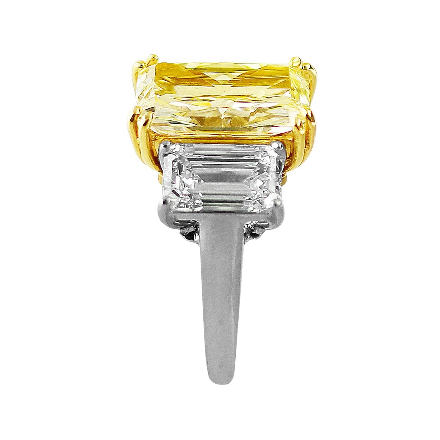 Rivière 7.02ct Fancy Yellow Color Diamond Ring, GIA Certified