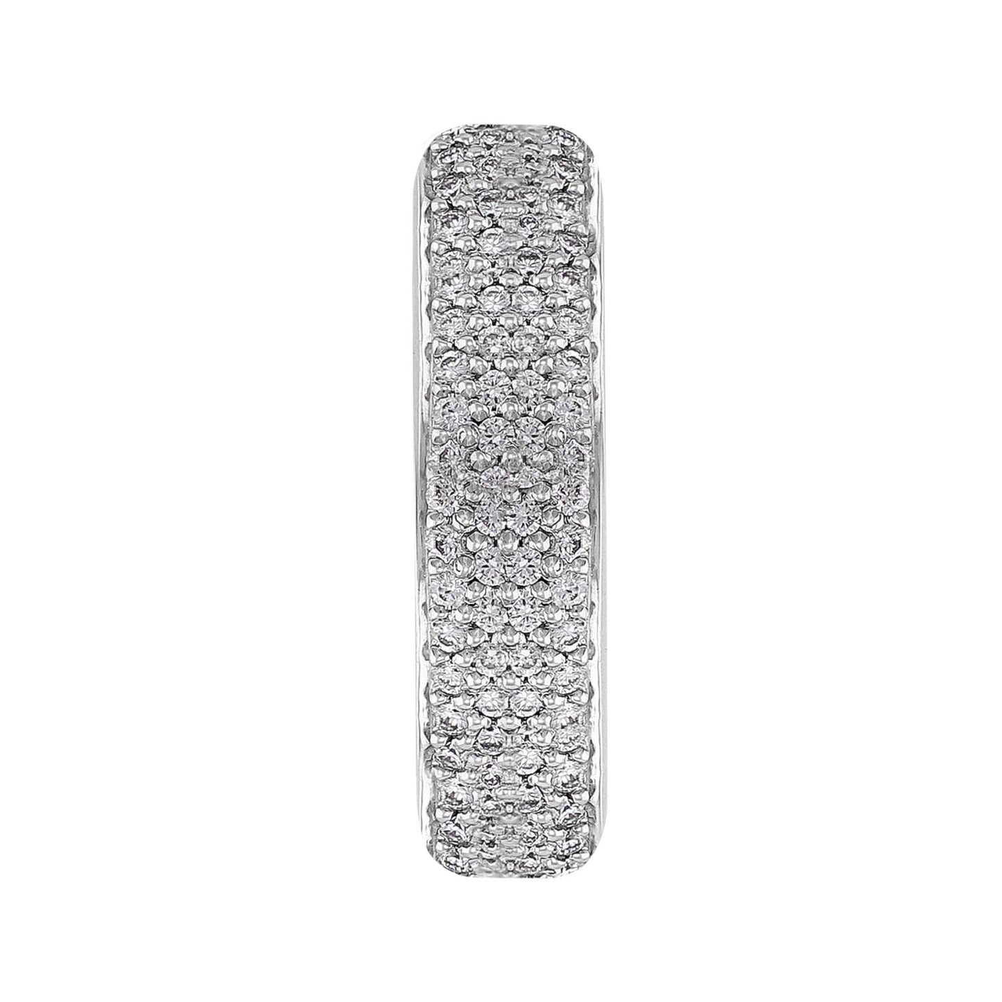 18k White Gold Triple Row Diamond Eternity Band