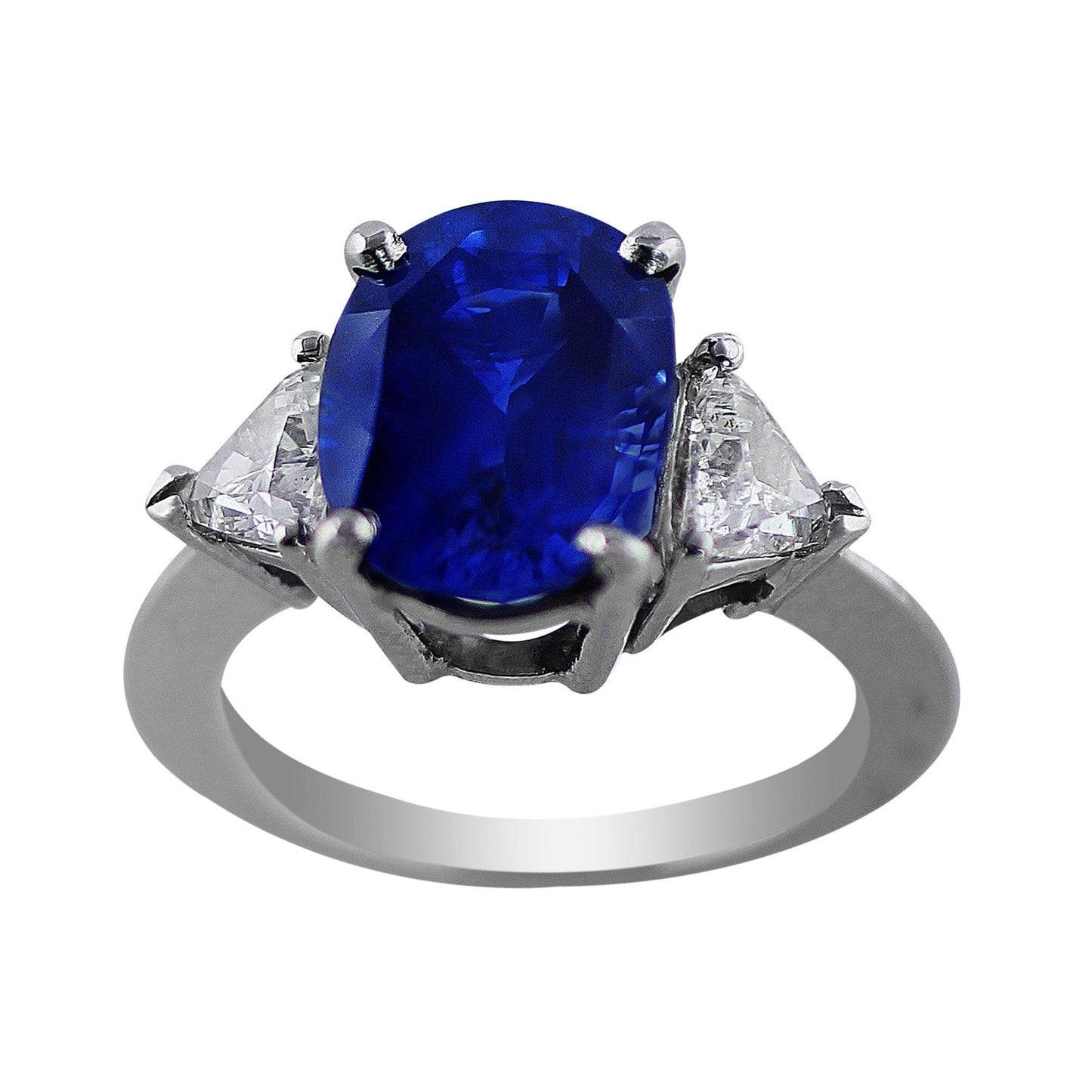 Platinum 5.69ct Ceylon Sapphire Ring