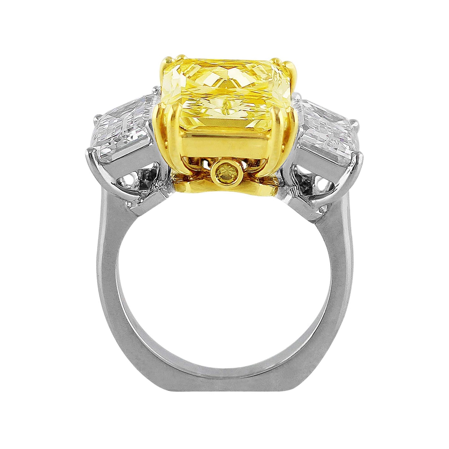 Rivière 7.02ct Fancy Yellow Color Diamond Ring, GIA Certified