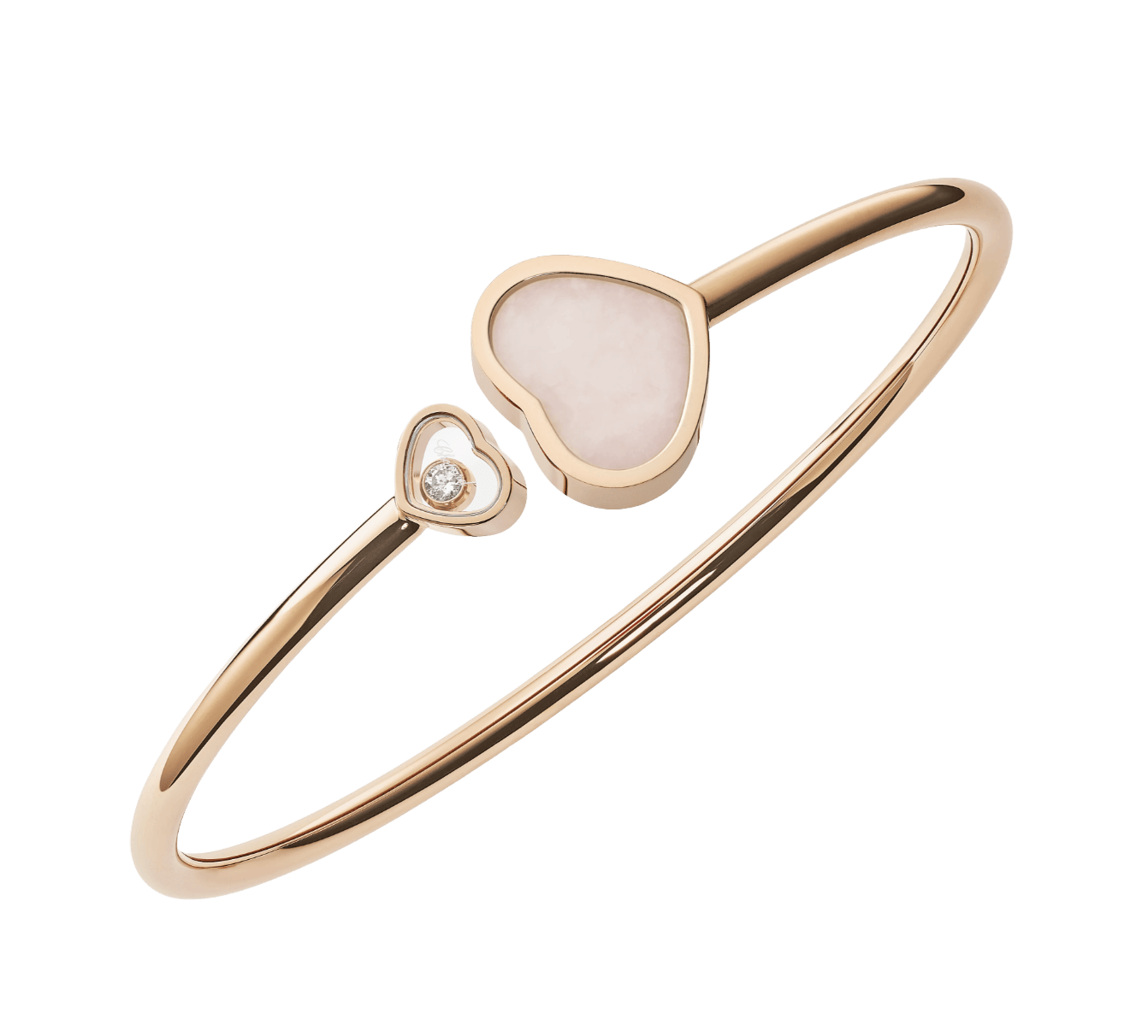 Happy Heart Bangle Pink Opal