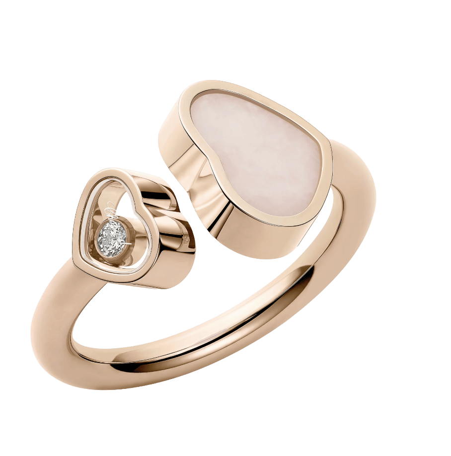 Happy Hearts Ring Pink Opal