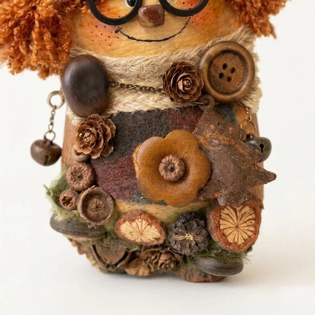 Quill Pod Sprite back view – delicate handcrafted wearable charm or shelf display | ZAPIFIY