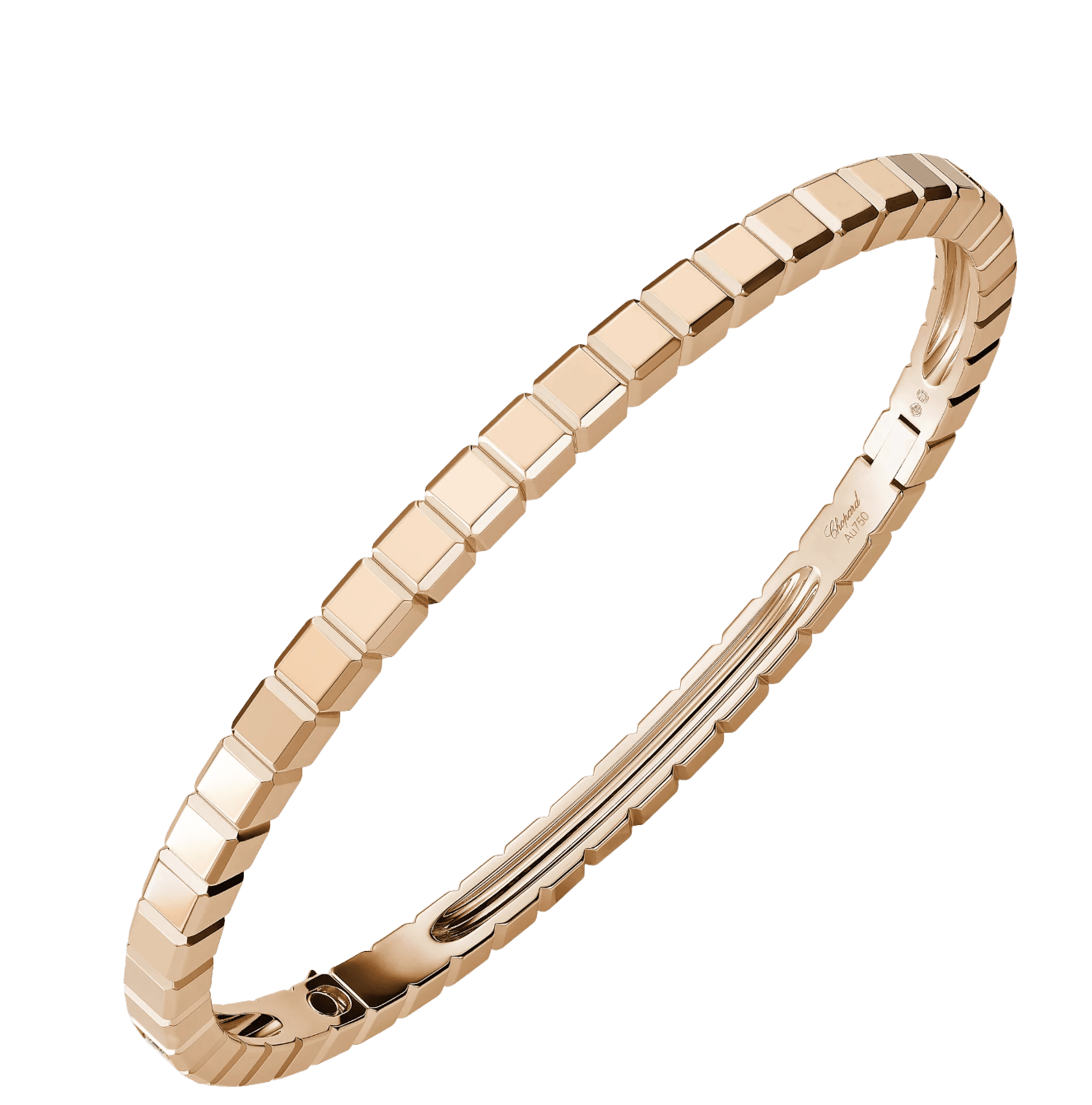 Ice Cube Rose Gold Bangle Bracelet