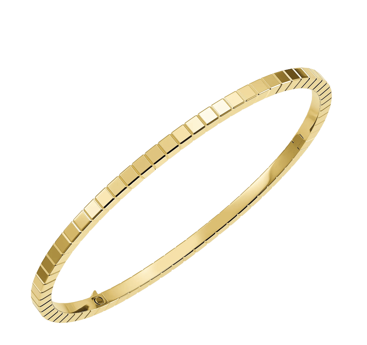 Ice Cube Yellow Gold Small Bangle Bracelet