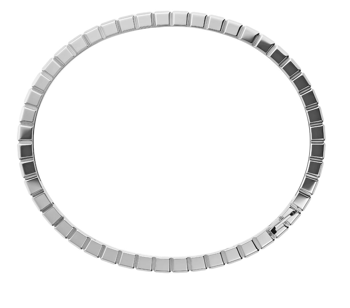 Ice Cube White Gold Bangle Bracelet