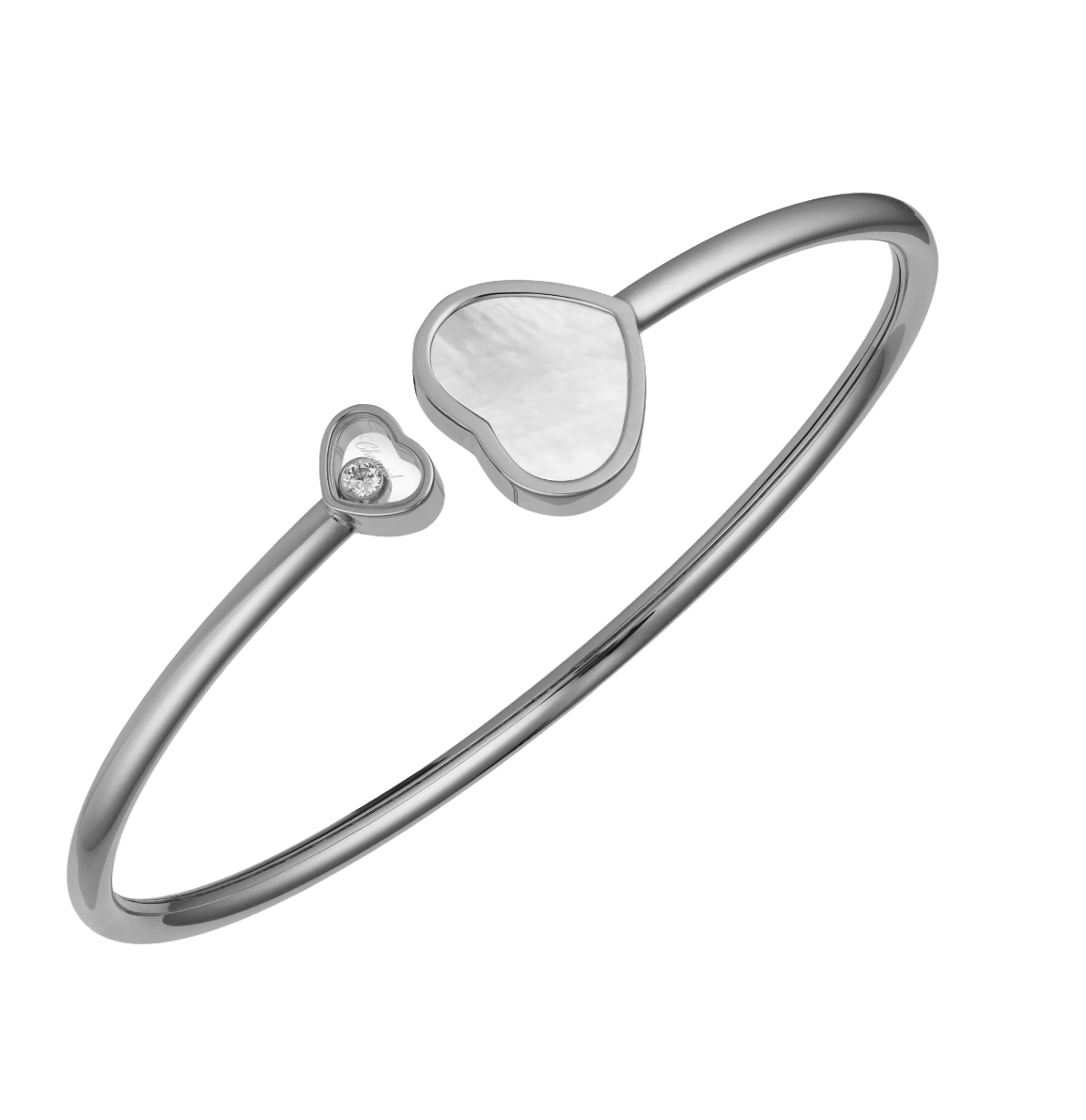 Happy Heart Bangle Mother Of Pearl