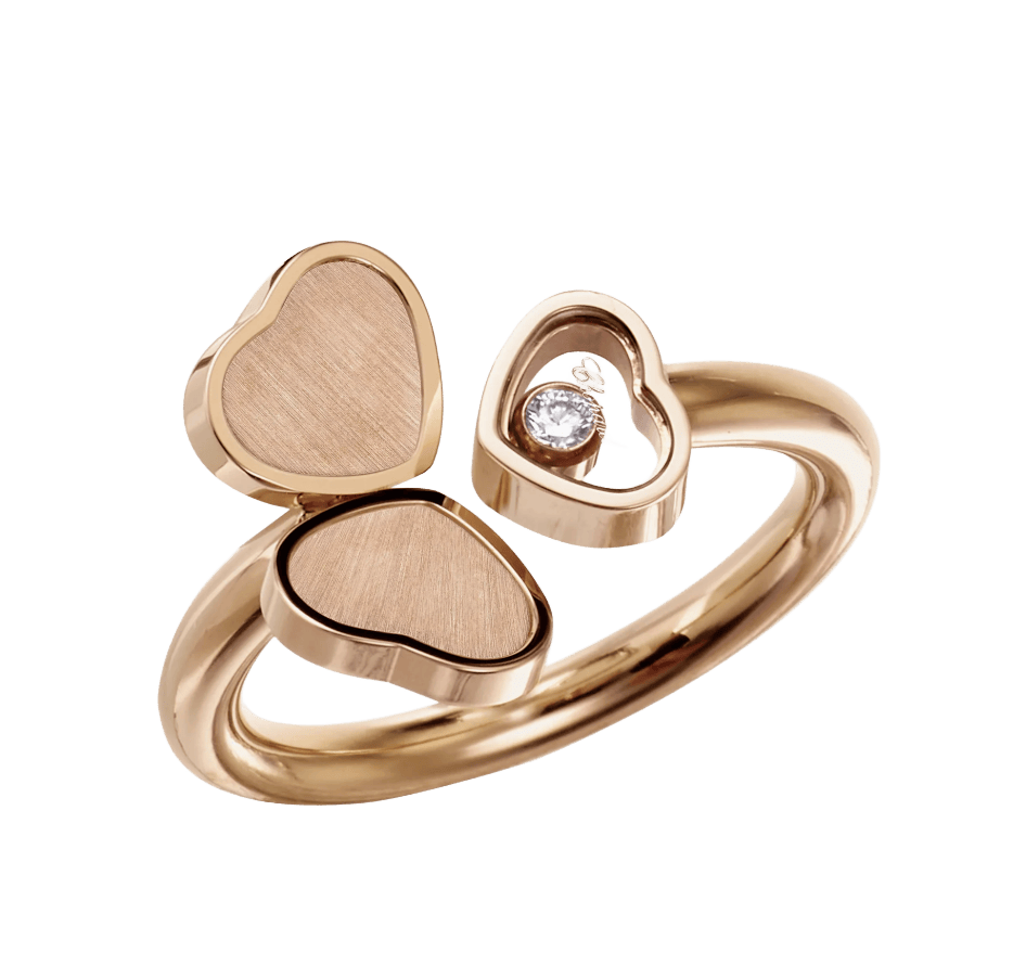Happy Hearts Wings Rose Gold