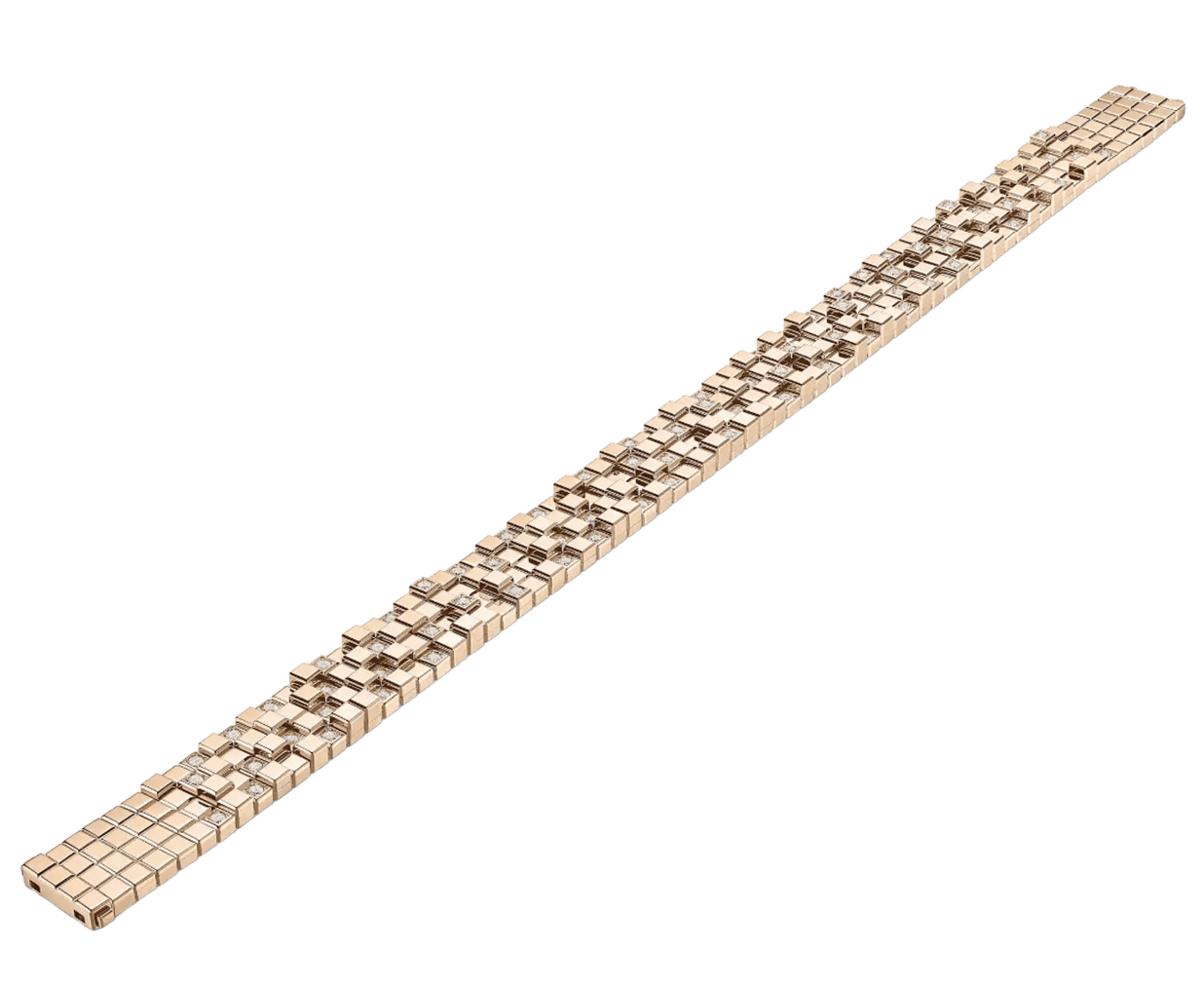 Ice Cube Rose Gold Choker Necklace